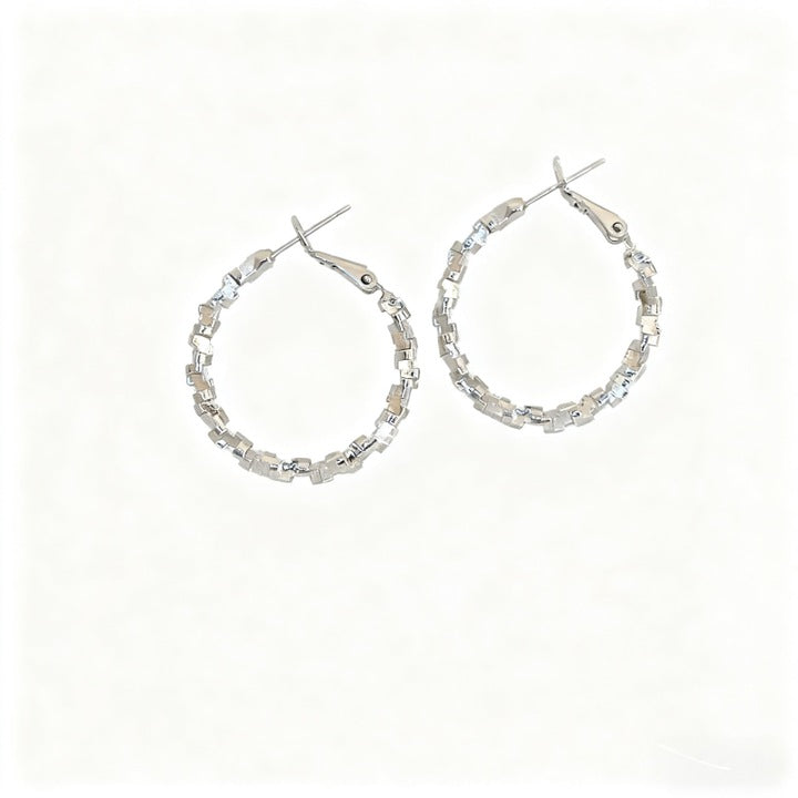 Murmur round earrings made of 925 silver ¨C modern INS design, elegant and versatile