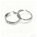 Murmur round earrings with fine lines, new model 2025 made of 925 silver ¨C elegant jewelry for women, unique design with a luxurious and refined air