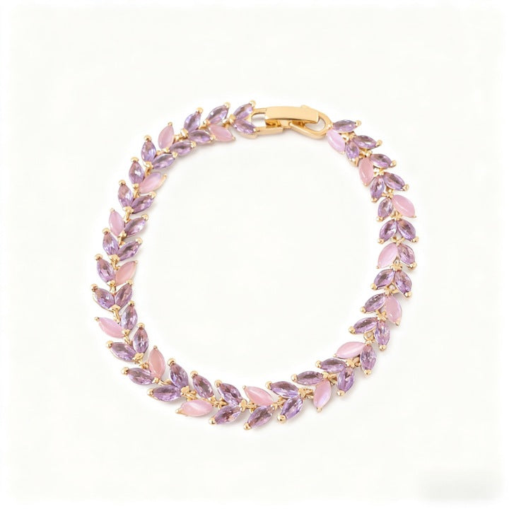 Murmur bracelet with zirconium and wheat ears design - luxury jewelry for women