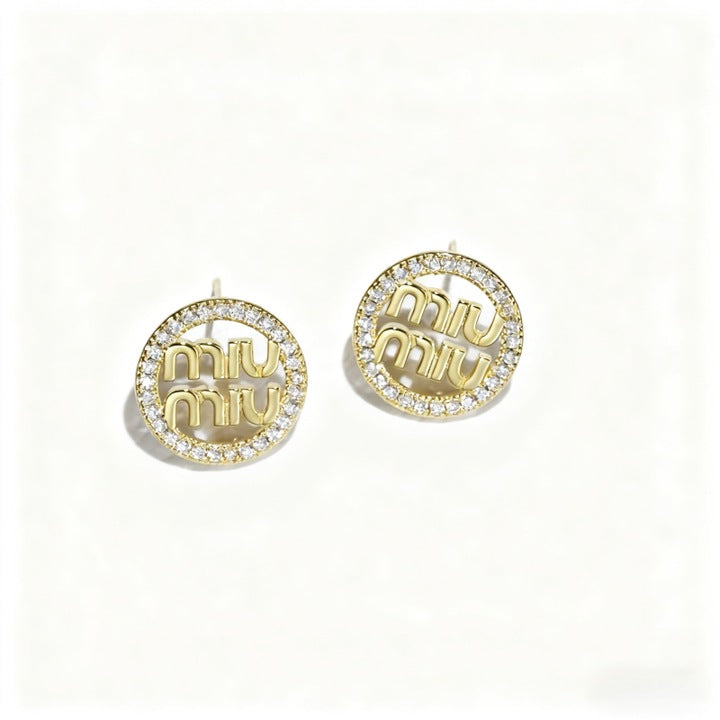 Murmur round earrings made of 925 silver with moonstone - silver fashion jewelry for women