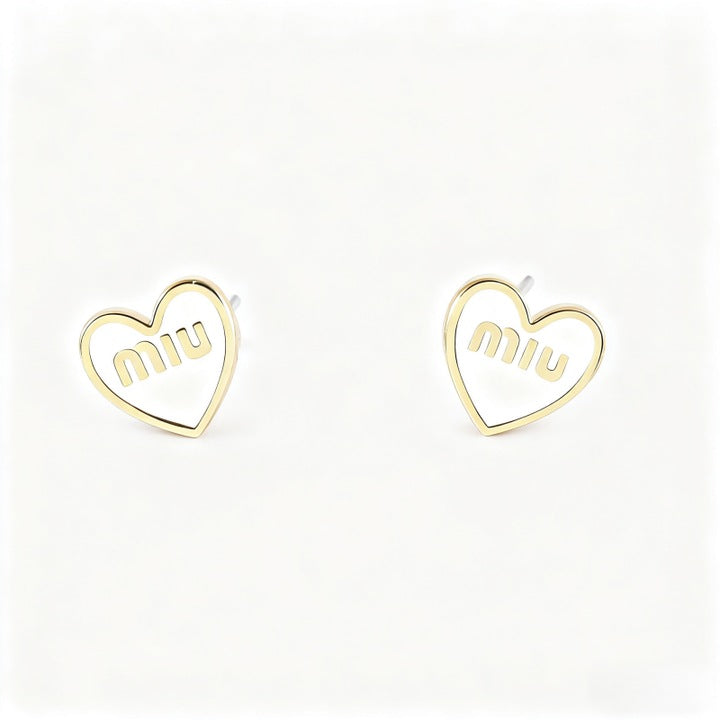 Murmur heart-shaped earrings made of 925 silver plated with platinum ¨C elegant and modern jewelry for women, refined and sophisticated accessory